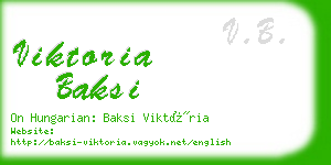 viktoria baksi business card
